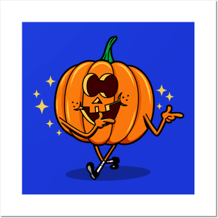 Cute Funny Pumpkin Autumn Halloween Tv Cartoon Parody Posters and Art